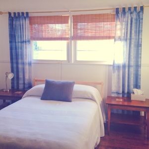 Pair of Hand-dyed Indigo Boho Curtains